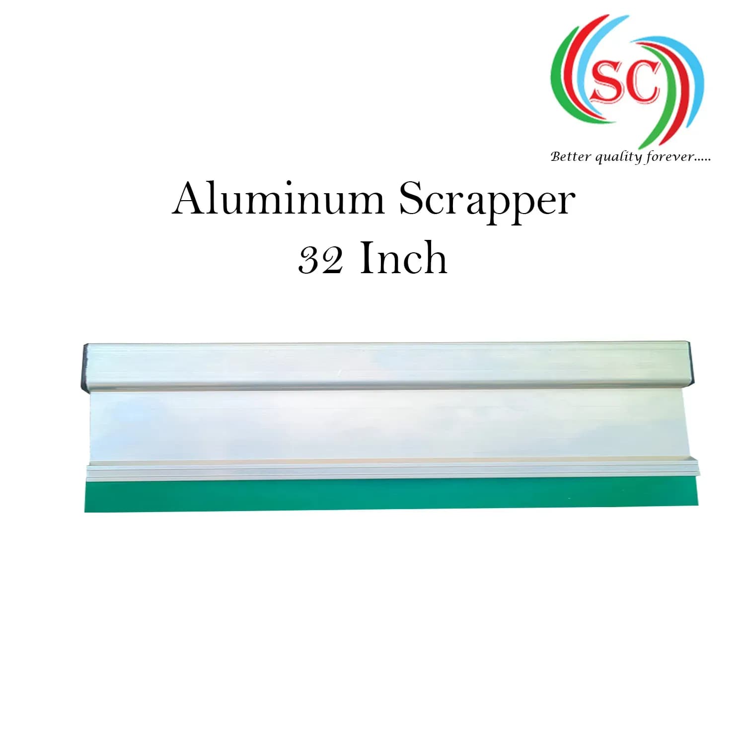 Aluminium Handle  with Premium Quality Squeeze Rubber | Screen Printing Tool for T-Shirt & Textile- 32 Inch thumbnail 2