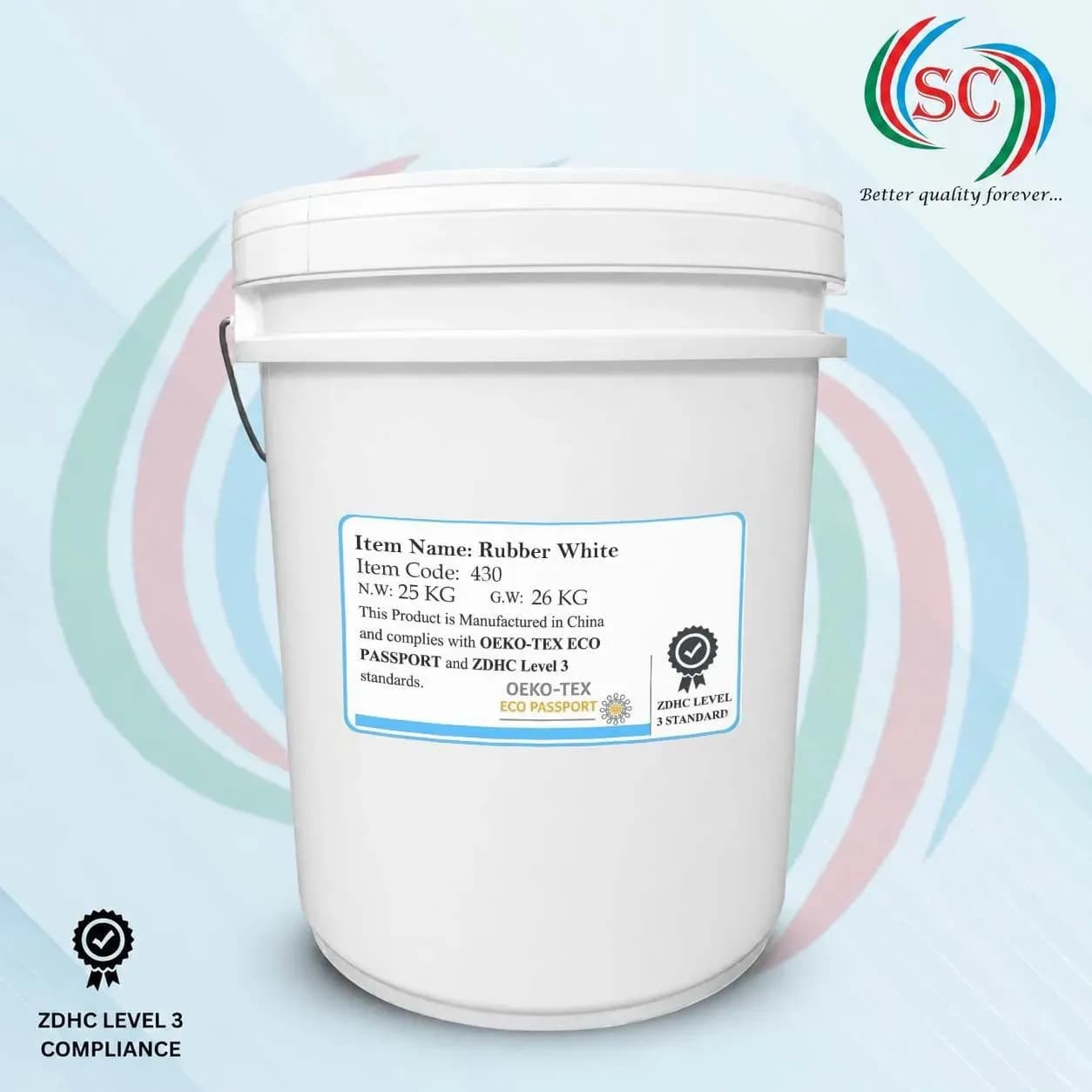 RUBBER WHITE | Water-Based Elastic White Printing Paste for Textile Applications