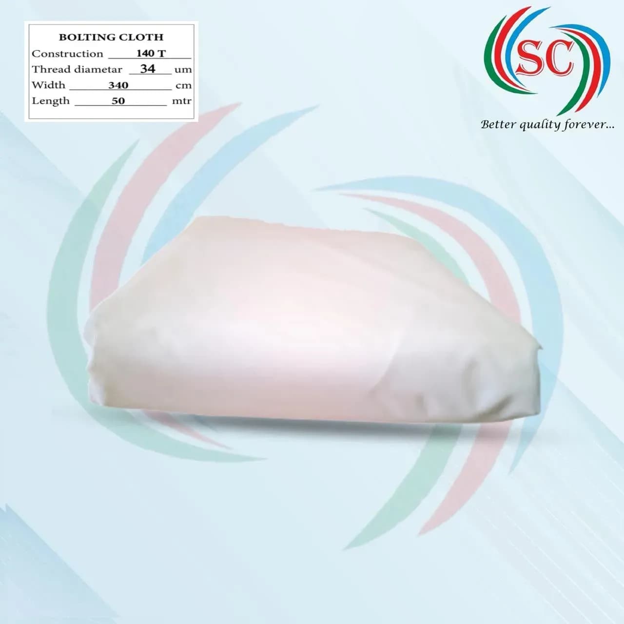 Mesh 140T (34um) Screen Printing Mesh Fabric – 340cm Width Polyester Screen Mesh thumbnail 3