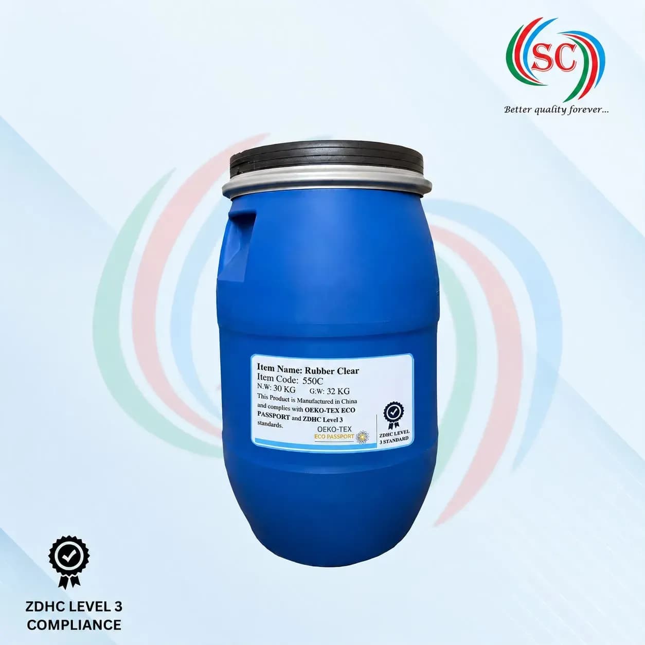 RUBBER CLEAR | Water-Based Elastic Printing Base for Soft & Transparent Textile Finish