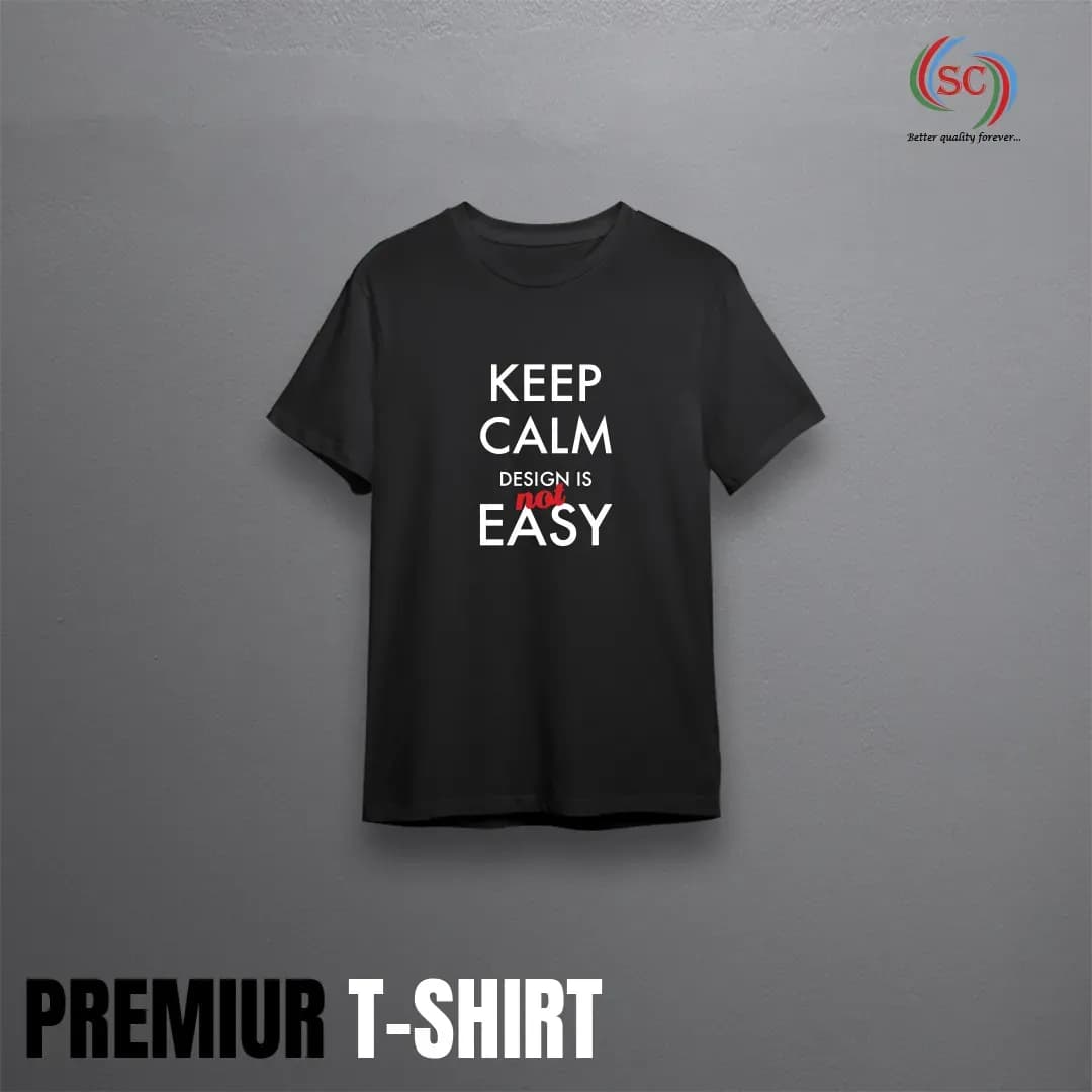 Classic Men's Black Cotton T-Shirt – Premium Soft Casual Wear