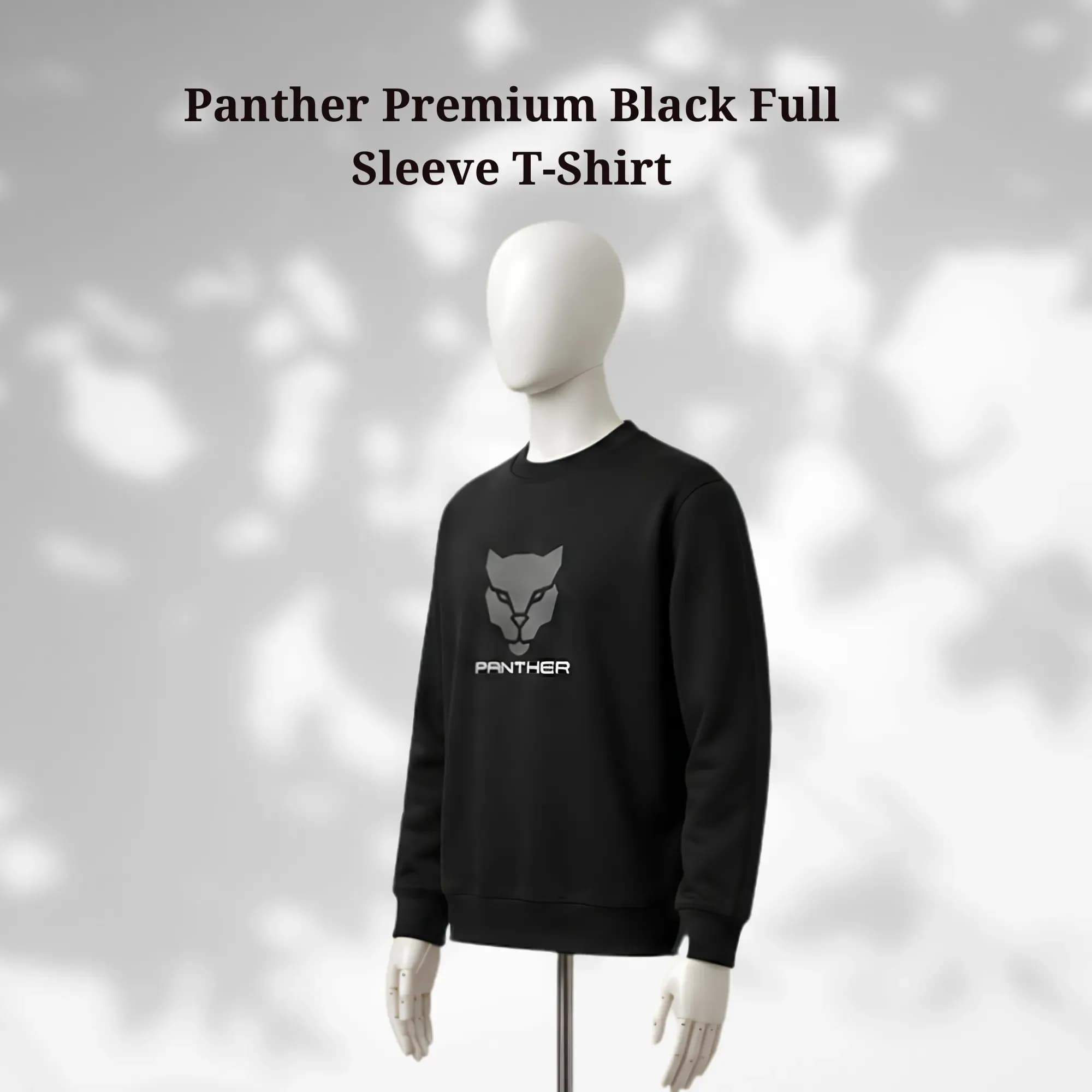 Panther Premium Black Full Sleeve T-Shirt for Men thumbnail 4